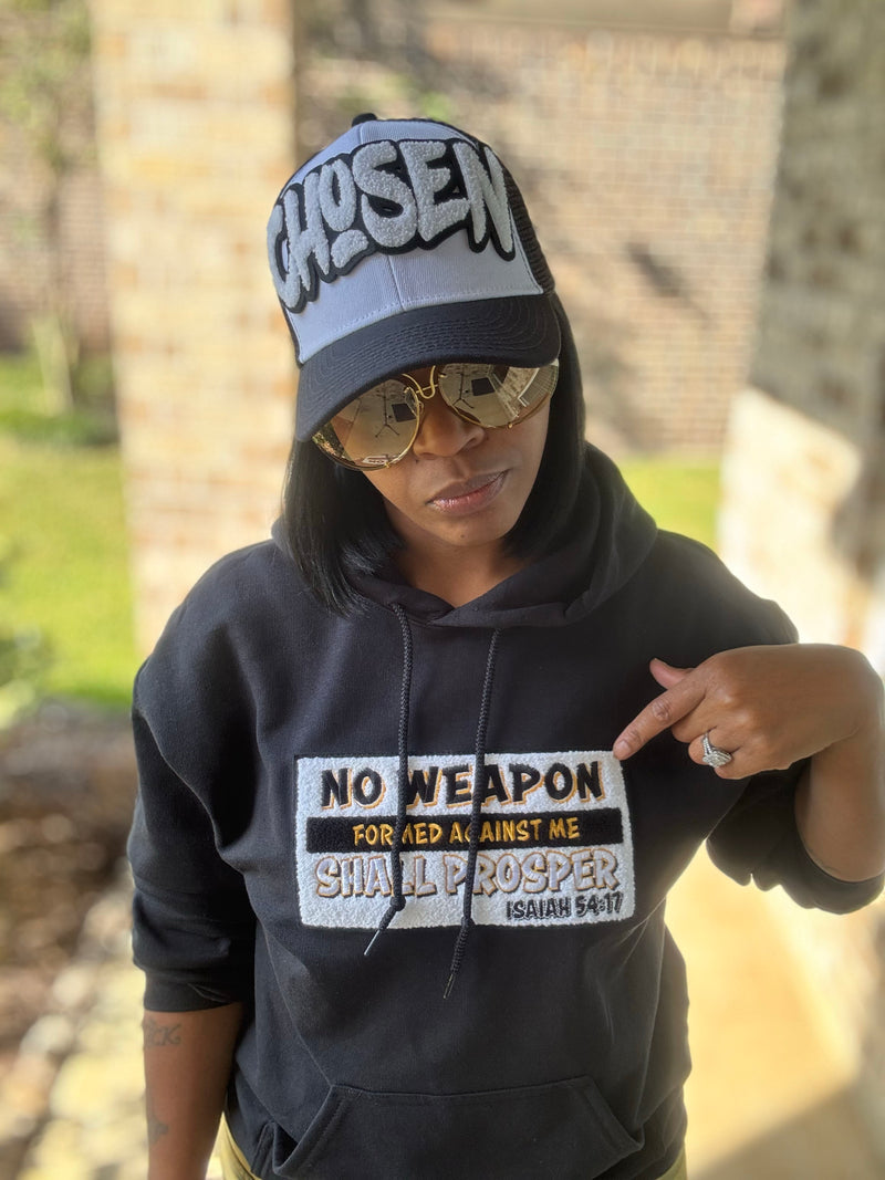 No Weapon Formed Against Me Shall Prosper Hoodie (Black)