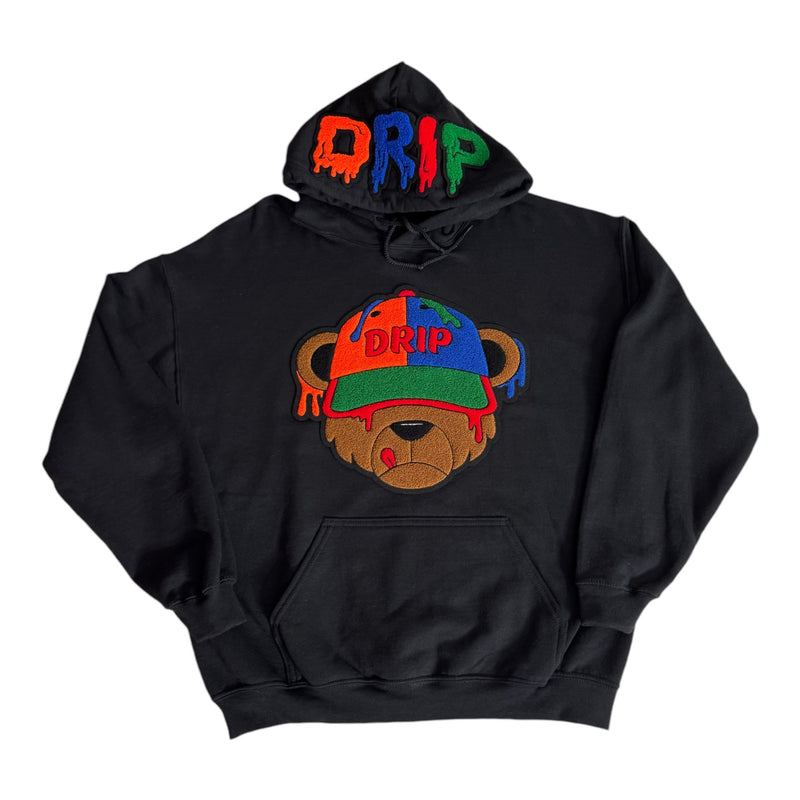 Drip Bear Hoodie (Black) Sz Large