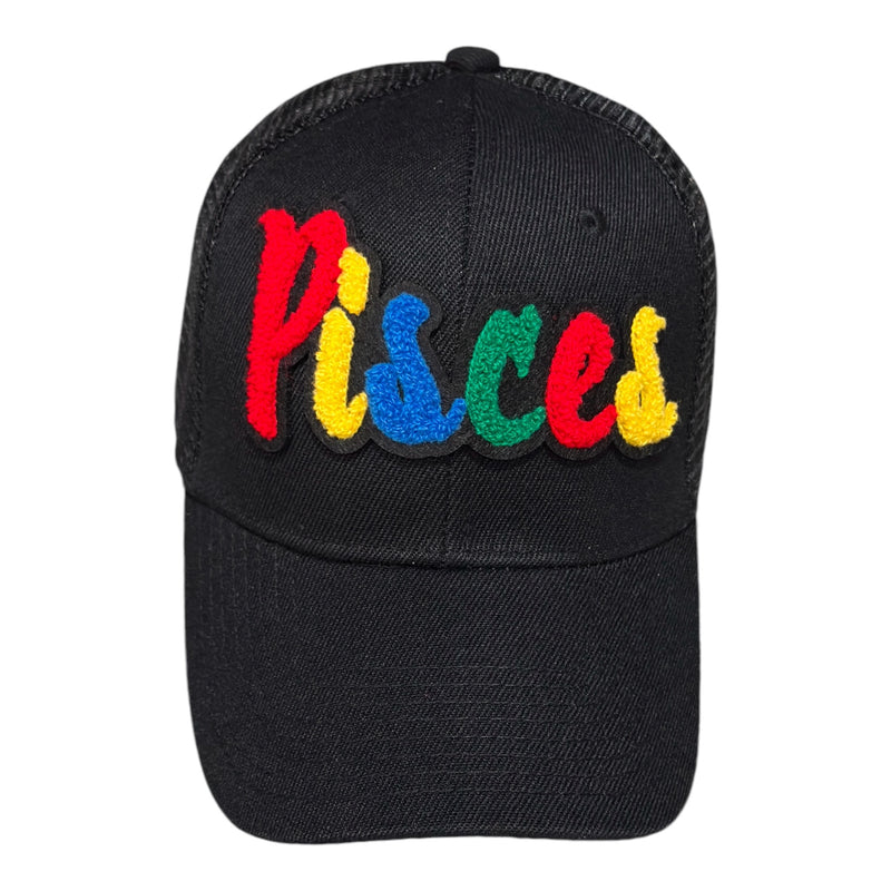 Zodiac Sign Trucker Hat (Black/Multi)