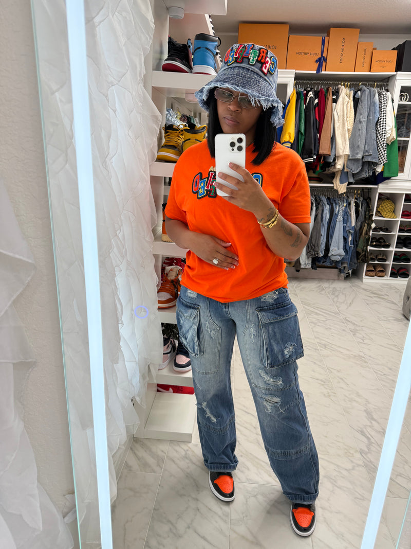 Certified T-Shirt Orange Multi Unisex Cotton Tee