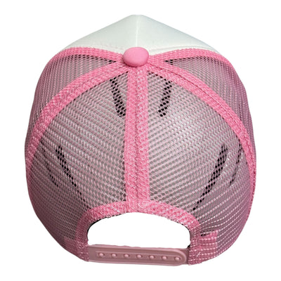 Virgo Foam Trucker Hat Pink White Stylish Adjustable Cap