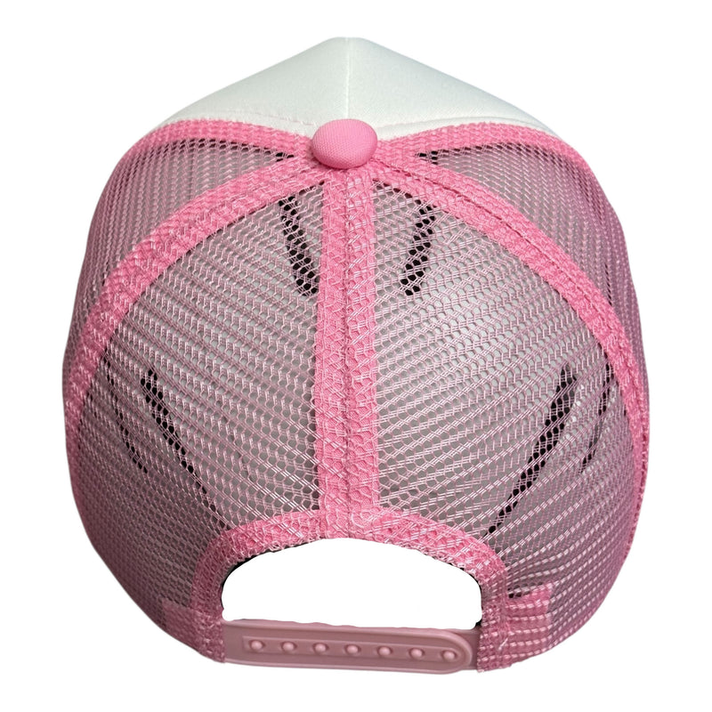 Virgo Foam Trucker Hat Pink White Stylish Adjustable Cap