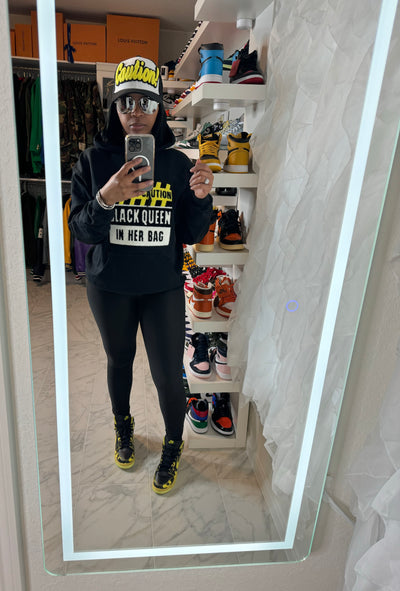 Caution Trucker Hat with Mesh Back Snapback Adjustable Fit