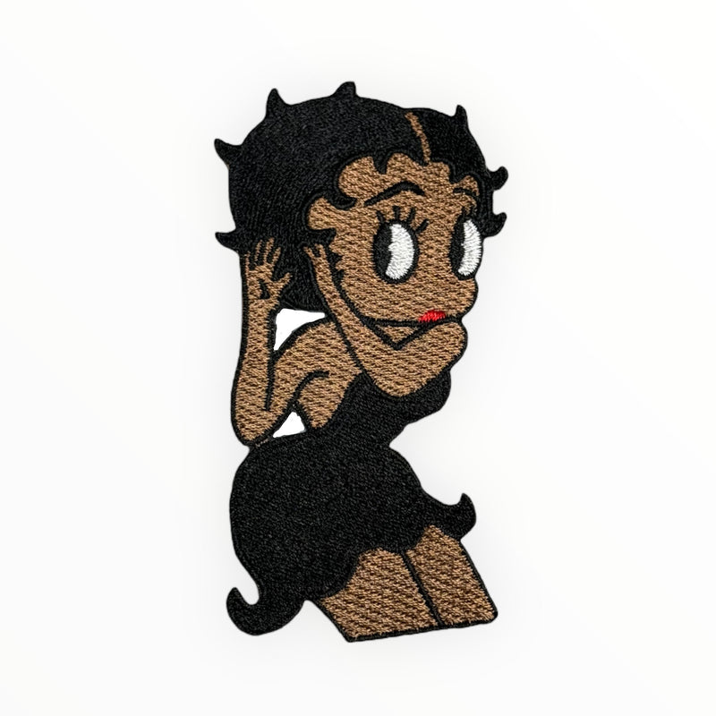 Afrocentric Woman Embroidered Iron-On Decoration