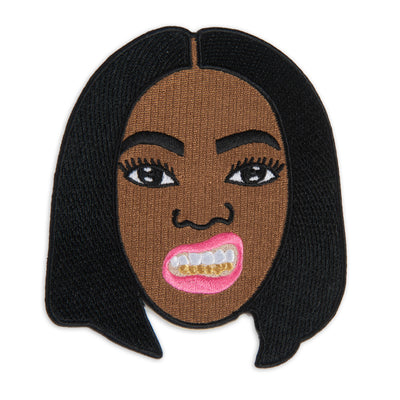 Afrocentric Girl with Gold Teeth Patch