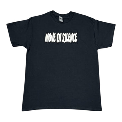 Move in Silence T-Shirt (White/Black) - Comfortable Unisex Style 