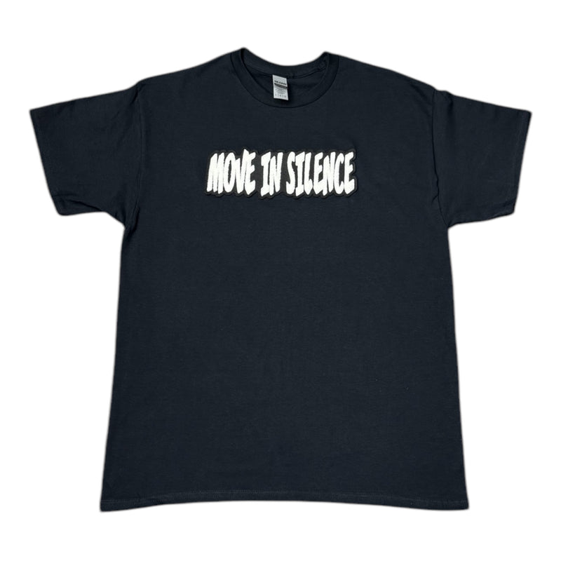 Move in Silence T-Shirt (White/Black) - Comfortable Unisex Style 