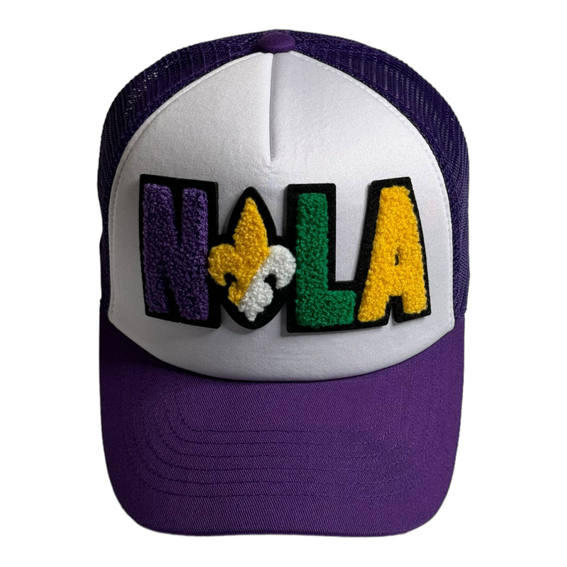 NOLA Hat, Foam Trucker Hat (Mardi Gras Combo)
