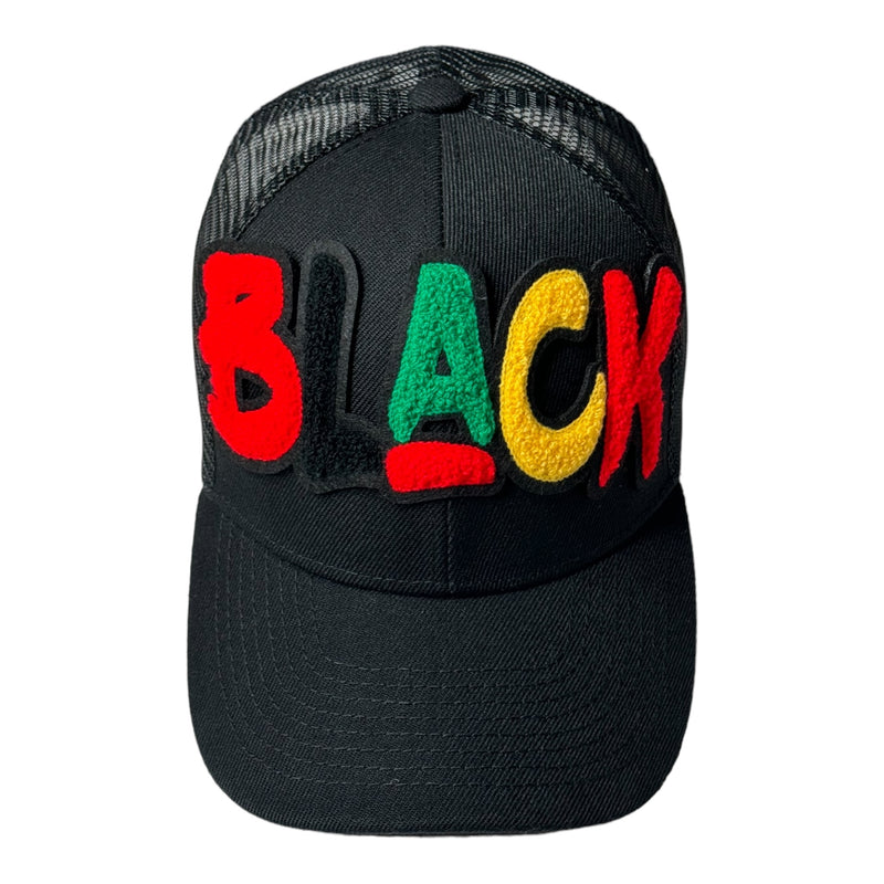 Black Hat, Trucker Hat with Mesh Back (Multi)