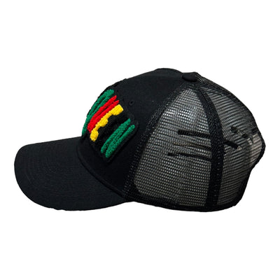 Black Queen Hat, Trucker Hat with Mesh Back (Black)