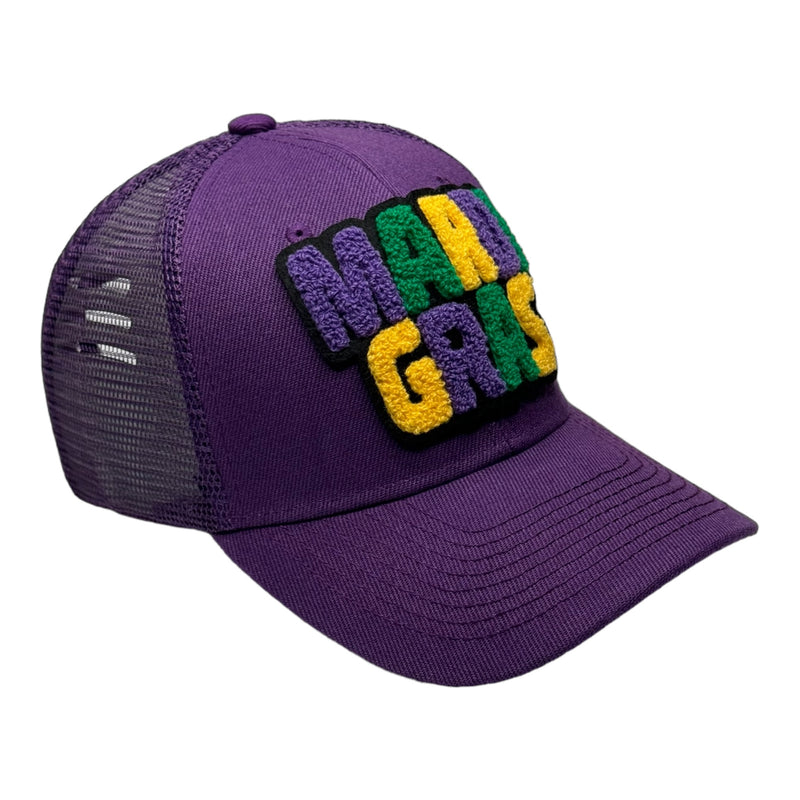Customized Mardi Gras Trucker Hat with Mesh Back
