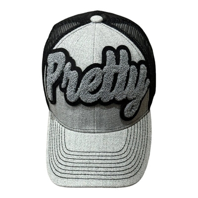 Customized Pretty Trucker Hat with Mesh Back (Gray/Black) Reanna’s Closet 2