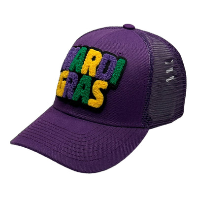 Customized Mardi Gras Trucker Hat with Mesh Back