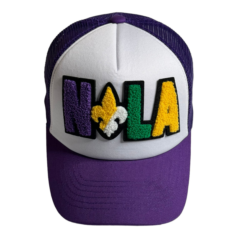 NOLA Hat, Foam Trucker Hat (Mardi Gras Combo)