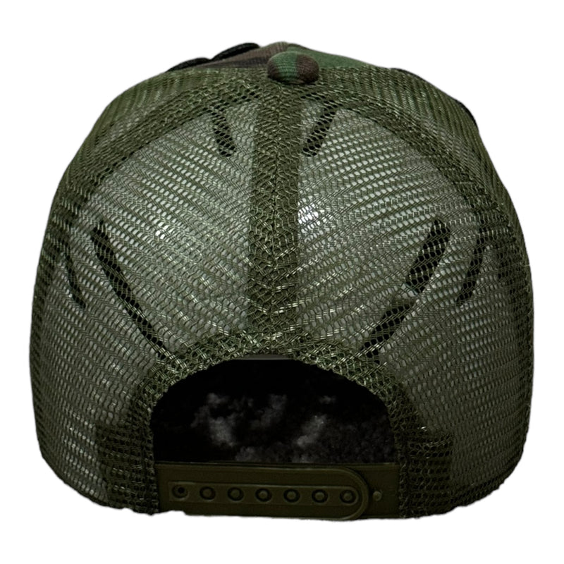 Pretty Hat, Camouflage Print Trucker Hat with Mesh Back ( Blue)