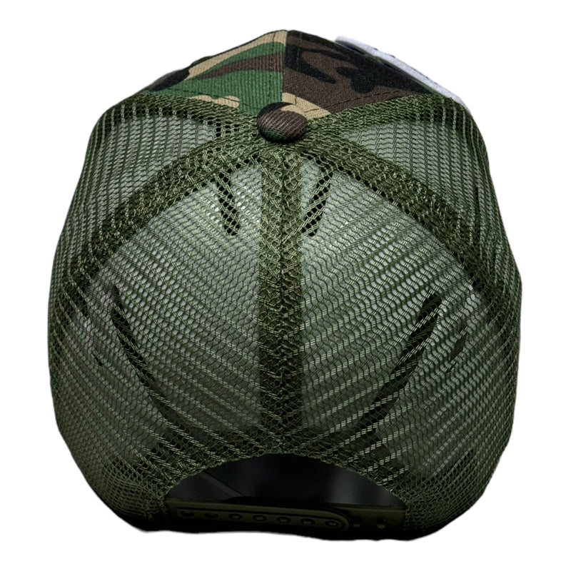 Customized Finer Hat, Camouflage Print Trucker Hat with Mesh Back