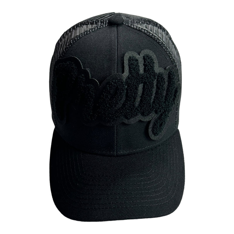 Pretty Trucker Hat With Mesh Back (Black)