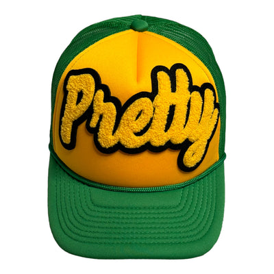 Customized Pretty Hat, Foam Trucker Hat (Gold/Green) Reanna’s Closet 2