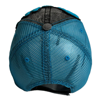 Pretty Hat, Distressed Trucker Hat with Mesh Back (Turquoise)