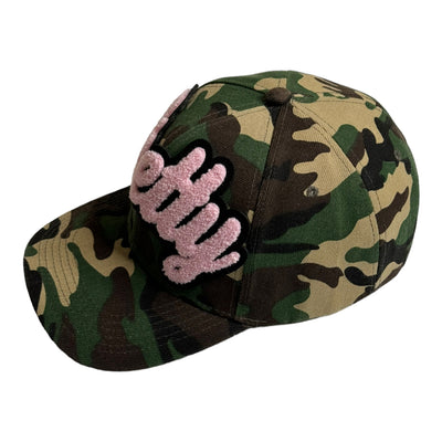 Customized Pretty Camouflage Baseball Cap (Light Pink)