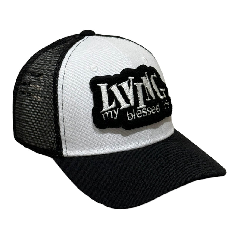 Living My Blessed Life Hat, Trucker Hat with Mesh Back