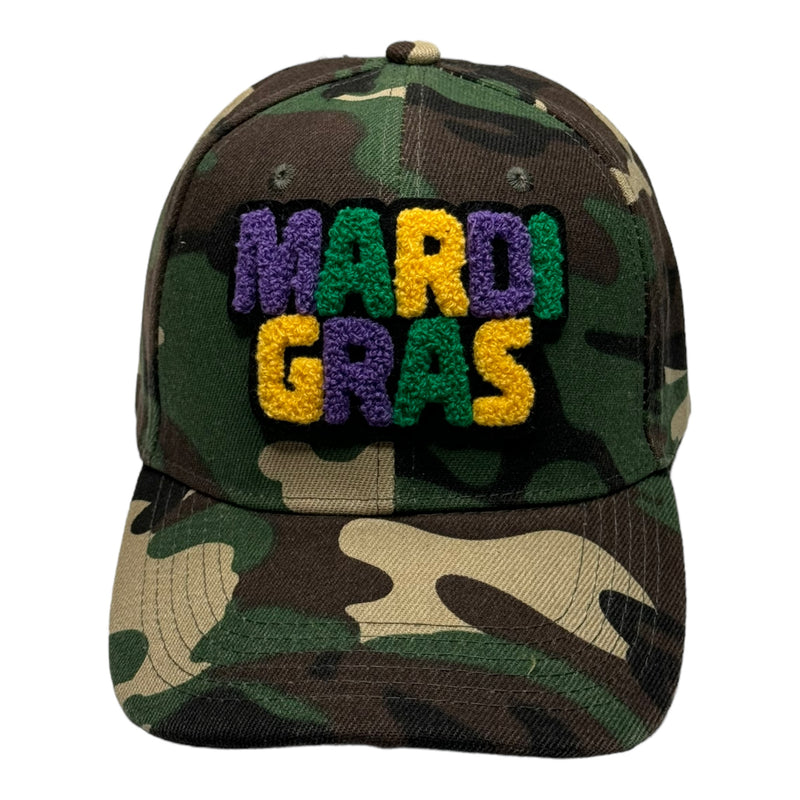 Customized Camouflage Print Mardi Gras Baseball Cap
