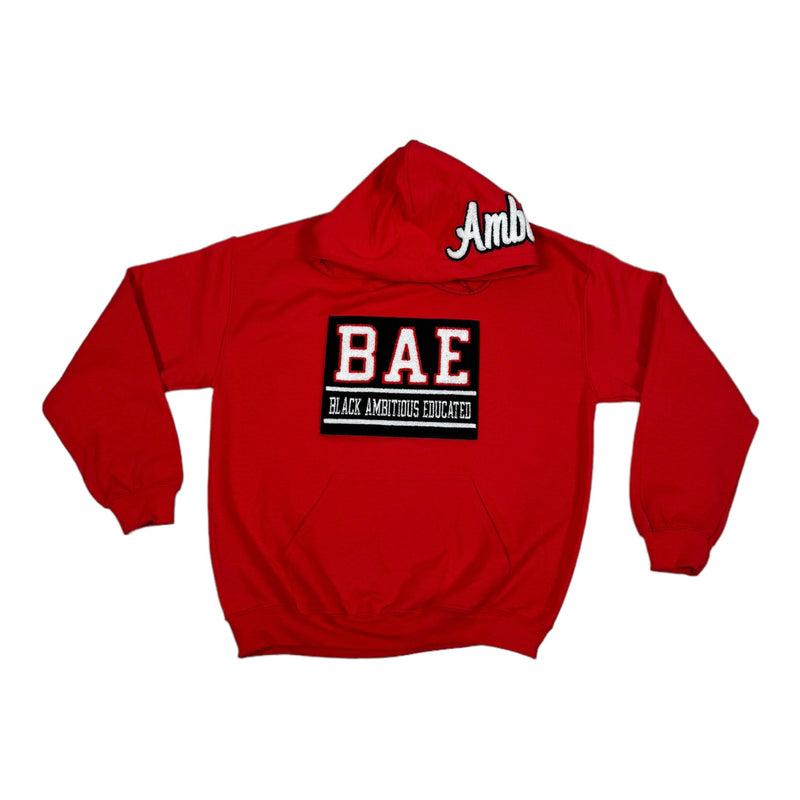 Customized Black Ambitious Educated (BAE) Patched Hoodie, Please Allow 2 Weeks for Processing