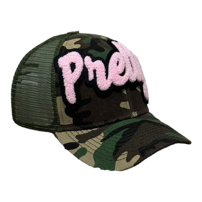 Pretty Hat, Trucker Hat with Mesh Back (Light Pink)