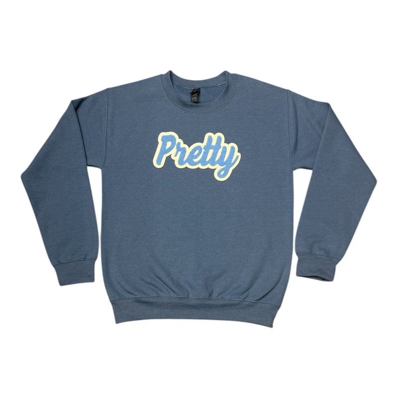 Pretty Sweatshirt Blue Cream Trendy Soft Casual Wear