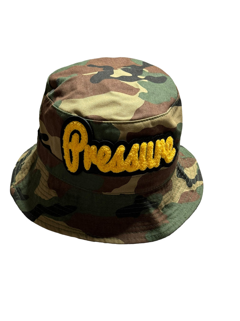 Camouflage Print Pressure Bucket Hat (Gold)