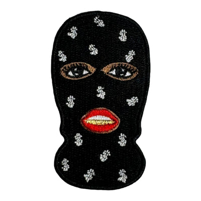 Black Girl With Ski Mask Patch ( 3 inch )