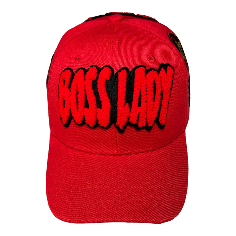 Remixed Boss Lady Baseball Cap (Red/Black)