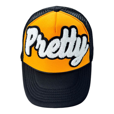 Pretty Foam Trucker Hat (Gold/White/Black)