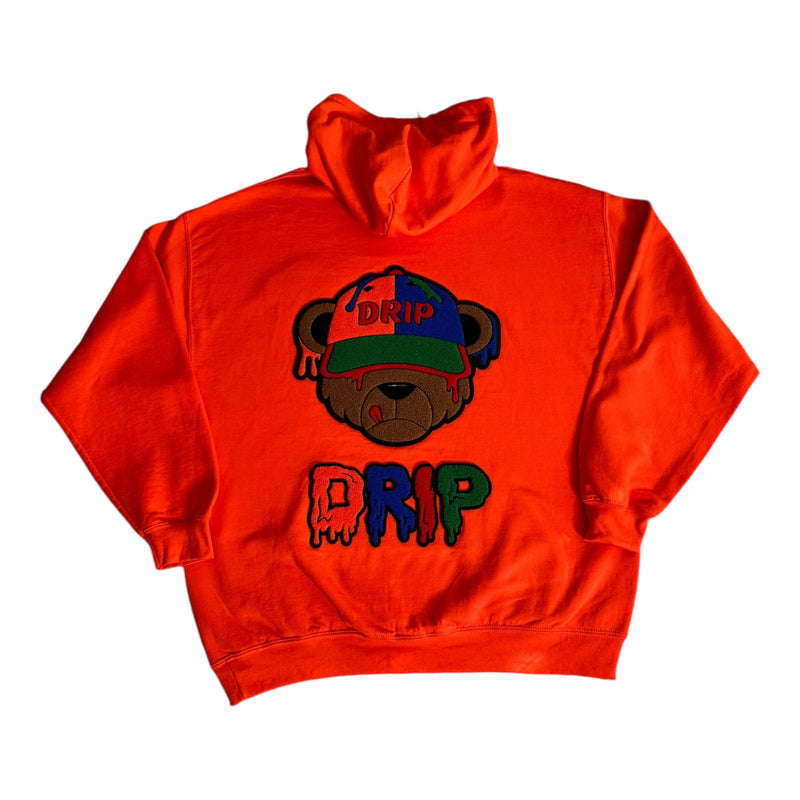 Drip Bear Hoodie (Orange) Sz XL