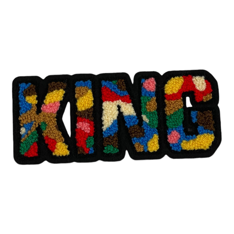 Chenille Camo King Patch For Hats