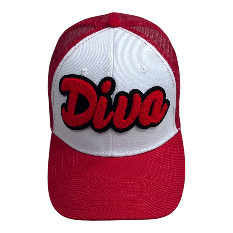 Diva Trucker Hat (Red/White)