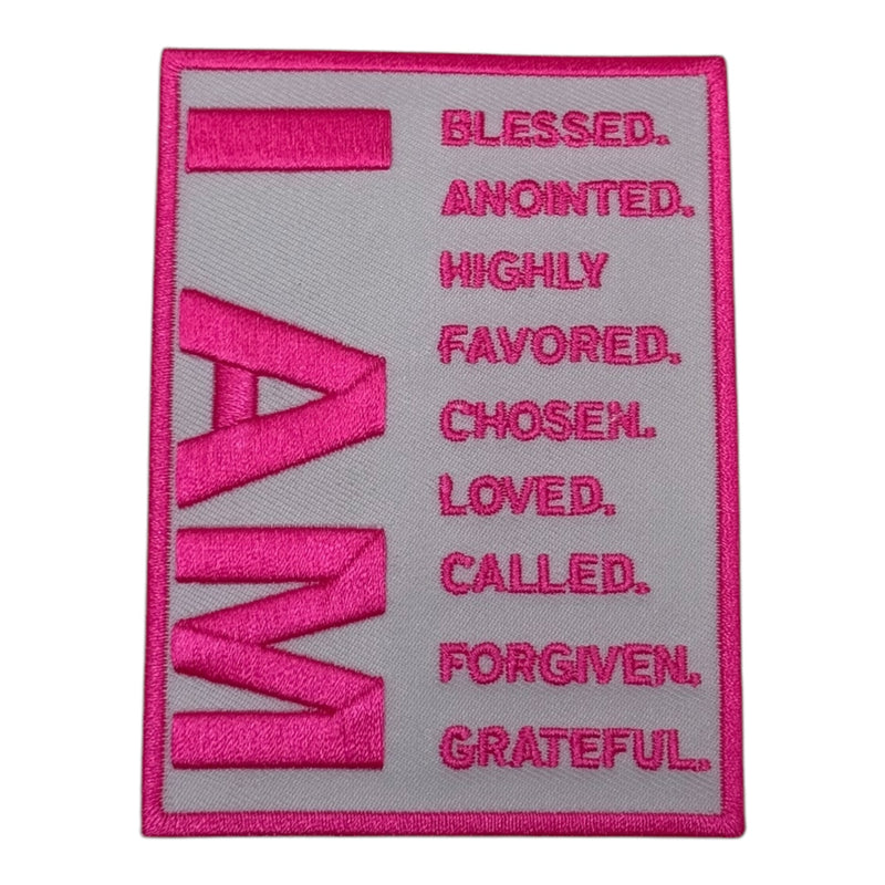 I AM Patch (4 inch-Hot Pink)