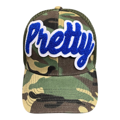 Pretty Trucker Hat With Mesh Back Camouflage Design