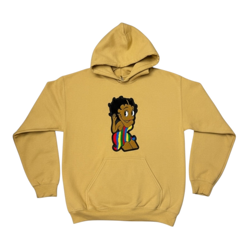The Original Betty Hoodie Unisex Old Gold Multi