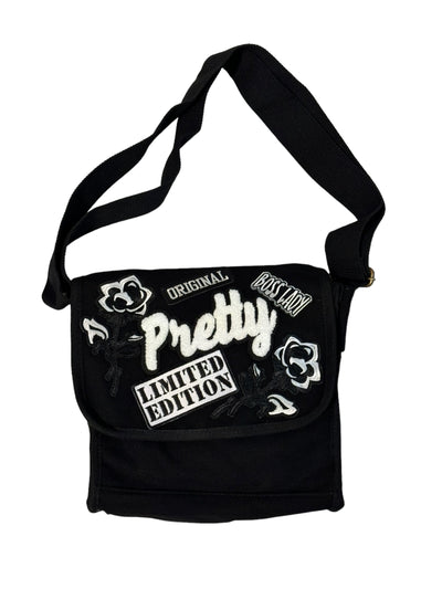 Pretty Crossbody Bag (Black/White) Please Allow 2 Weeks for Processing