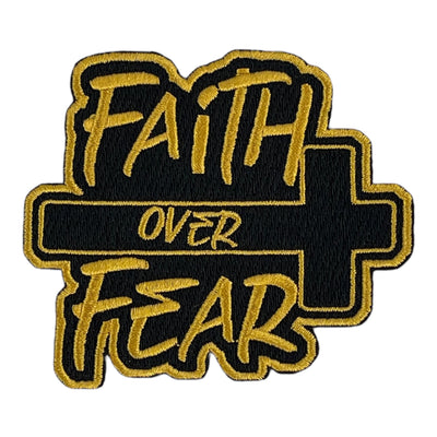 Faith Over Fear Patch - Premium Embroidered Iron On Patch (Excluded from the 70% off Promotion)