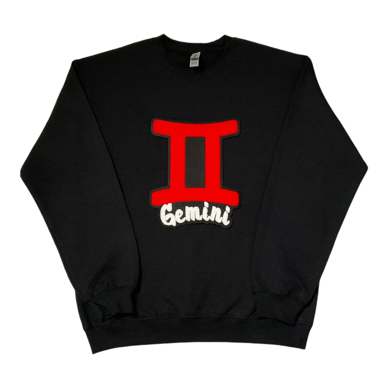 Gemini Sign Sweatshirt (Red/Black) Please Allow 2 Weeks For Processing