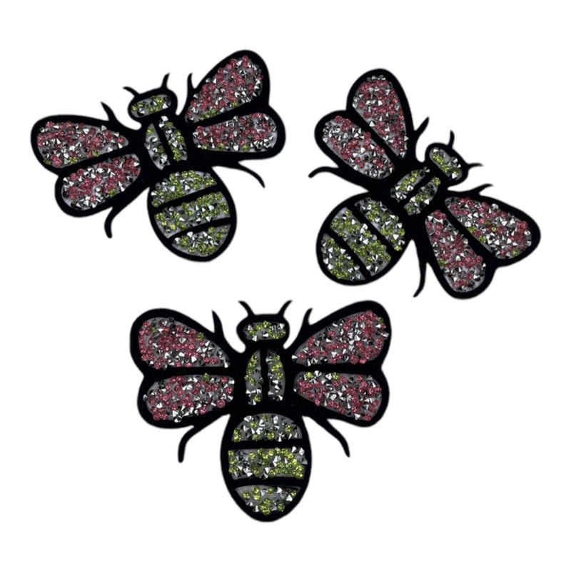 Rhinestone Bee Patch (3-Piece)