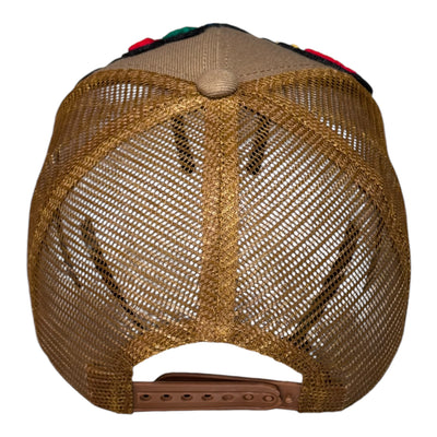 Pretty Trucker Hat (Tan/Multi)