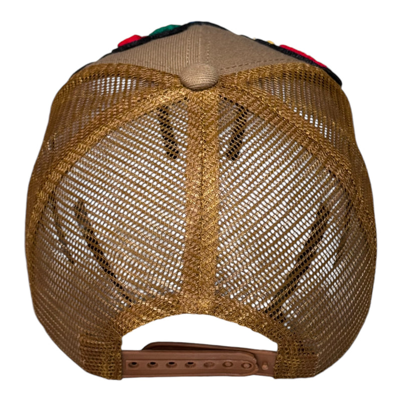 Pretty Trucker Hat (Tan/Multi)