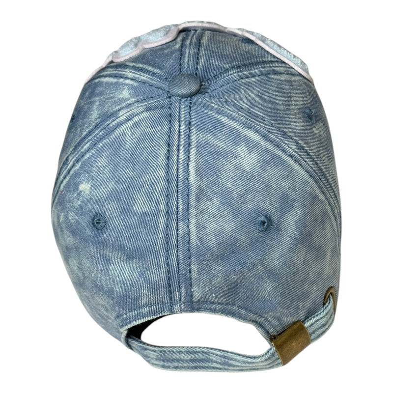 Pretty Distressed Baseball Cap (Light Blue/Denim)