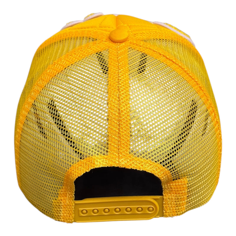 Pretty Quilted/Foam Trucker Hat (Gold/White)