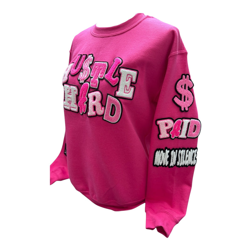 Hustle Hard Sweatshirt (Remixed/Pink/Multi)