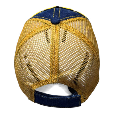 Dope Trucker Hat (Gold/Denim)