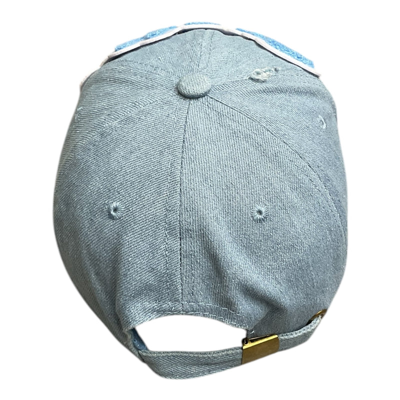 Pretty Dad Hat Denim Light Blue White Stylish Casual Cap